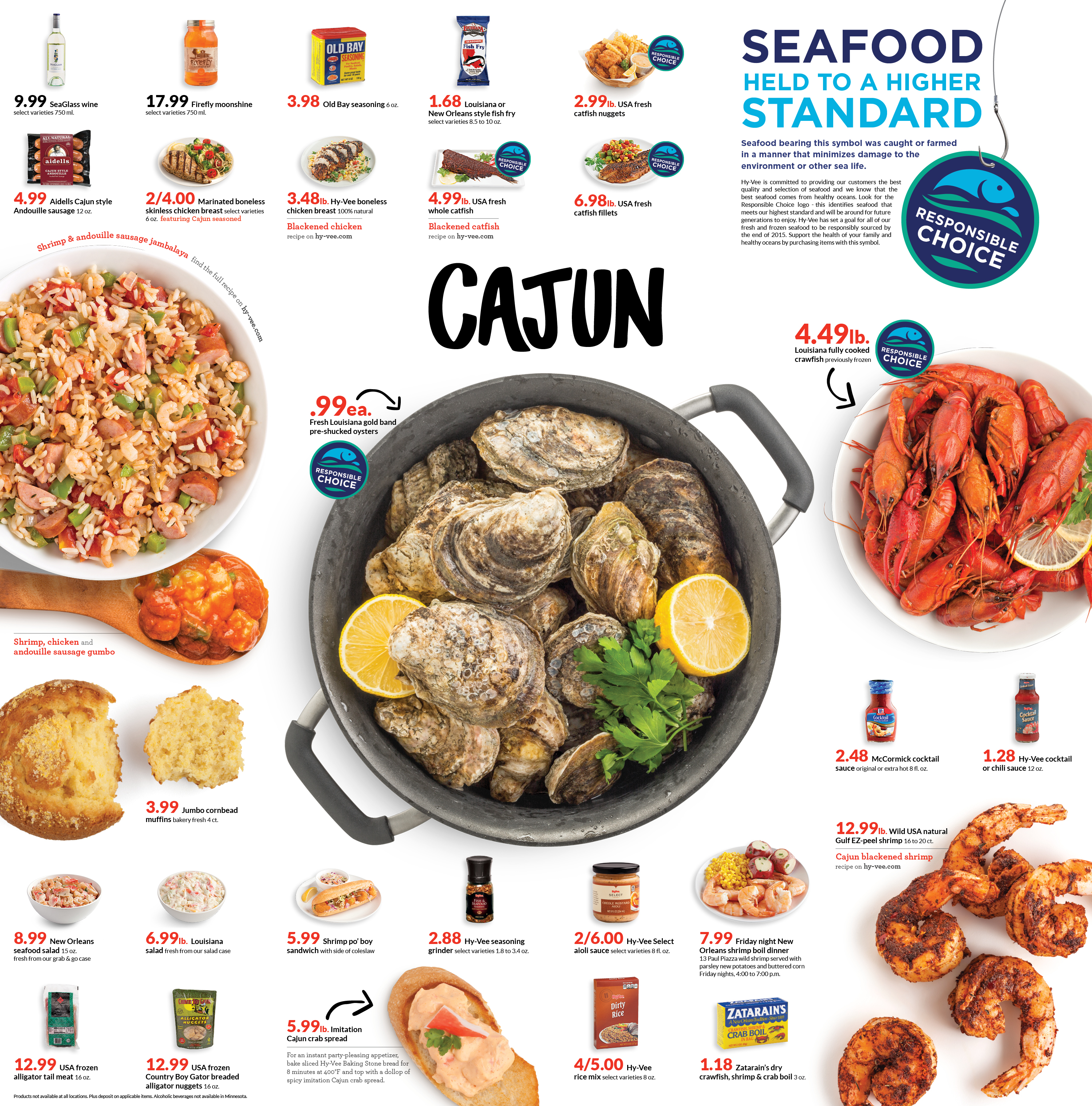 Cajun spread, print (two-page spread)