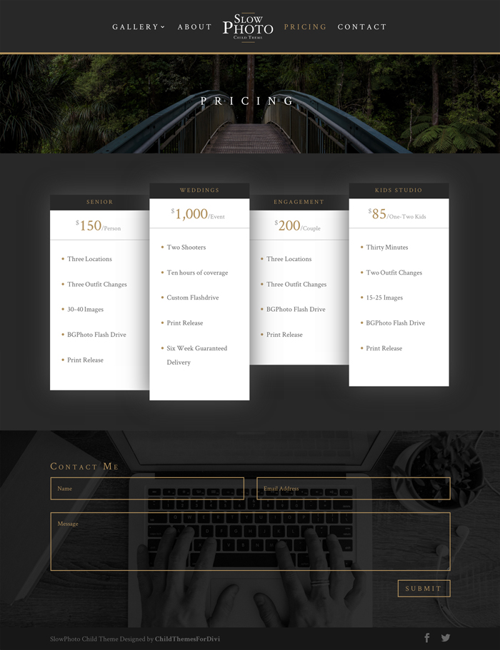 Pricing page