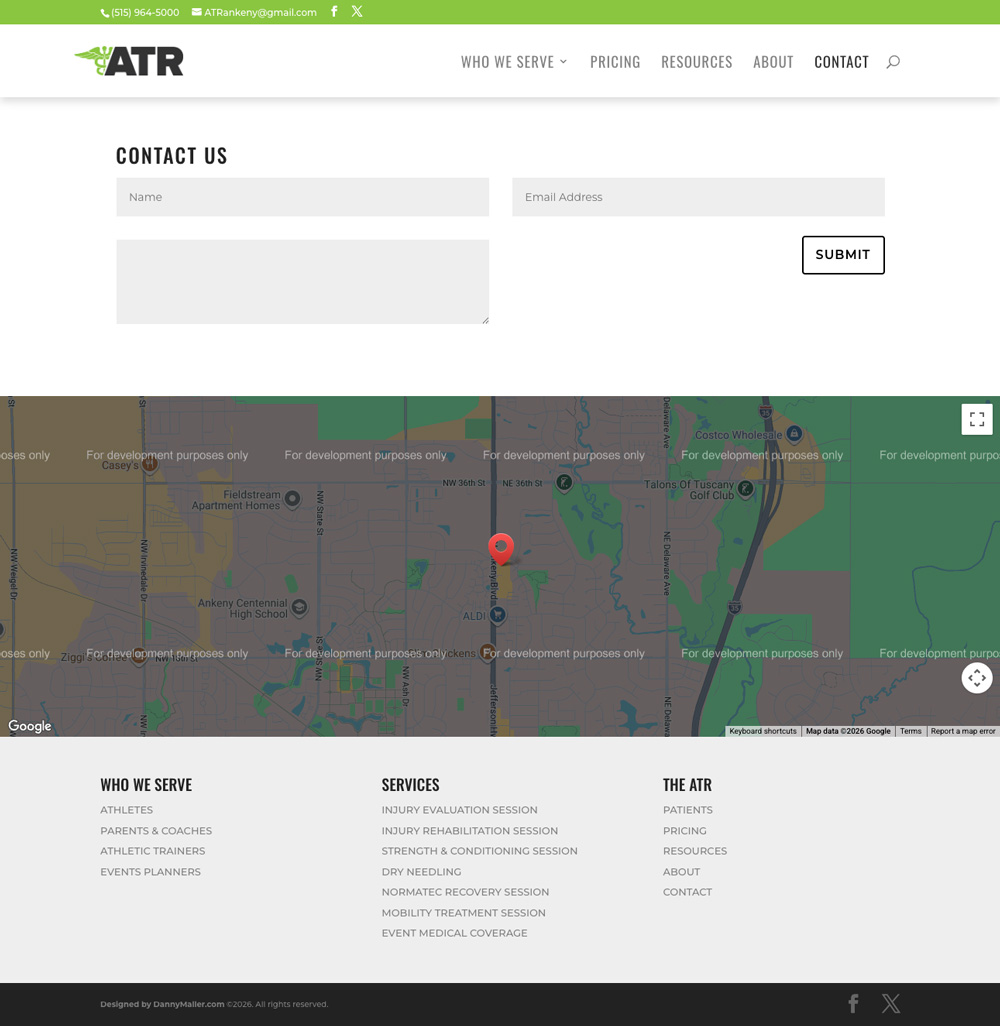 Contact page