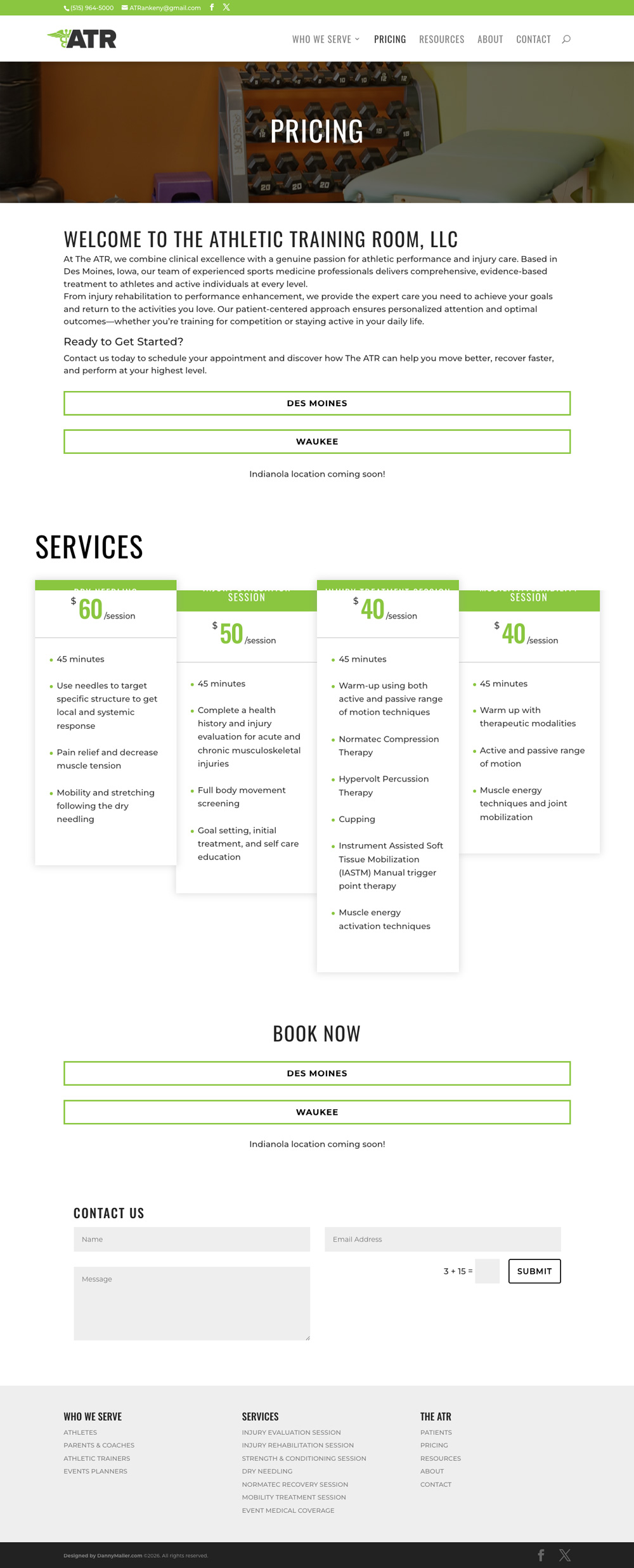 Pricing page
